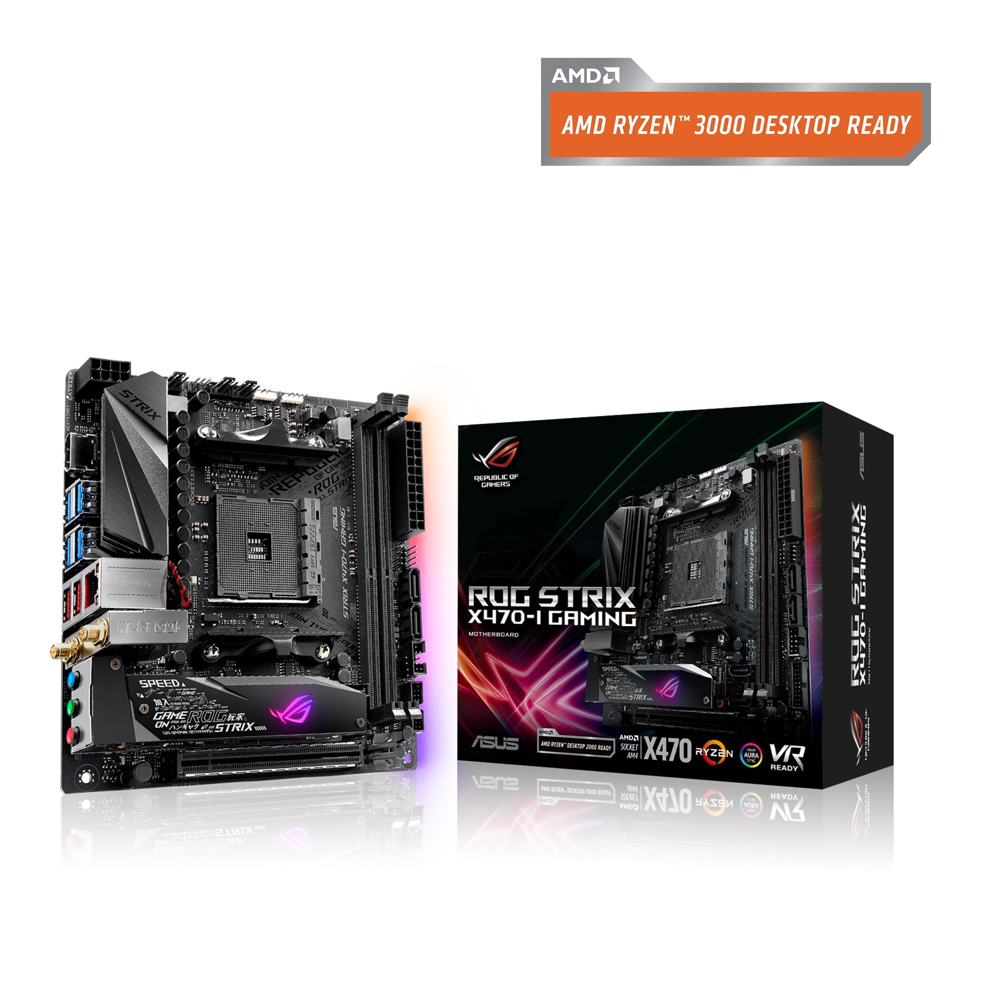 ASUS ROG STRIX X470-I GAMING AMD X470 32GB DDR4 M.