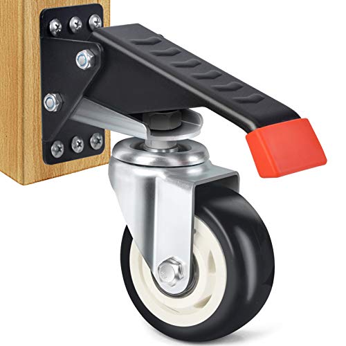 SPACEKEEPER 4個 キャスターキット 耐荷重400kg ワークベンチキャスターキット 高耐