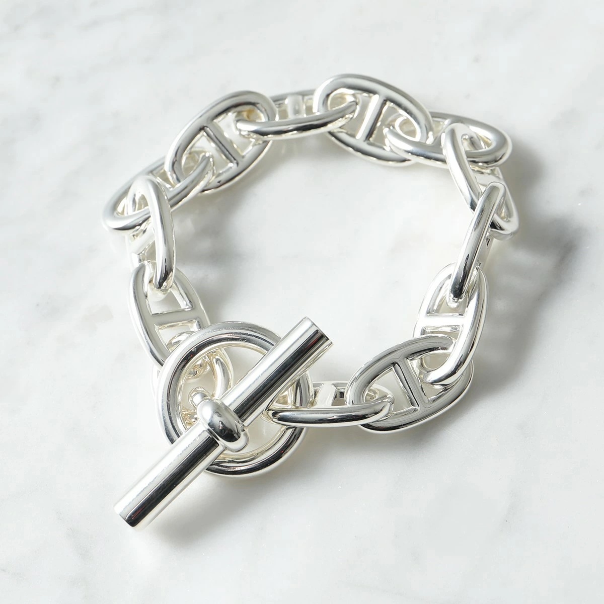 HERMES エルメス ブレスレット Chaine DAncre TGM シェーヌダンクル H101995B レディース 11コマ 腕輪 silver925 チェーン シルバー