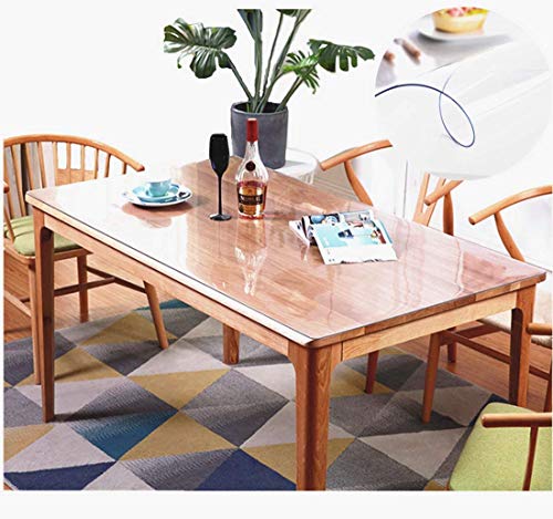 色：透明（1.5mm) サイズ：180*80cm ZIJINJIAJU テーブルクロス 透明 ， デ