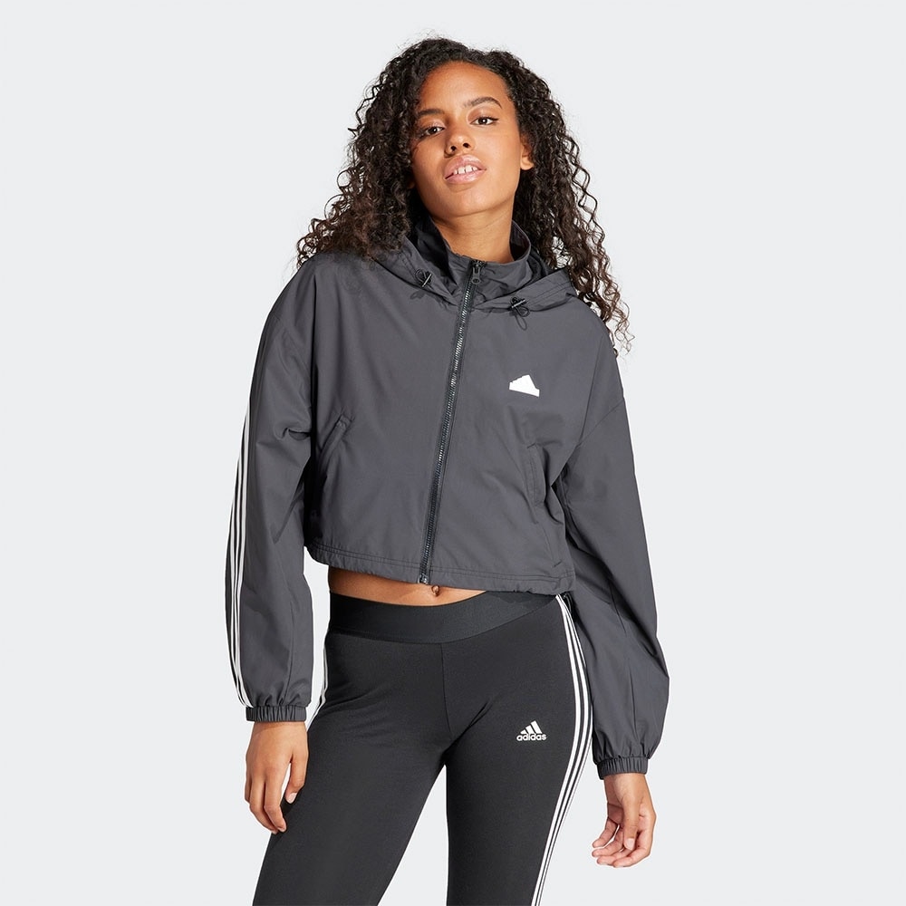アディダス フューチャーアイコン 3S ウィンドレディ ジャケット - ブラック