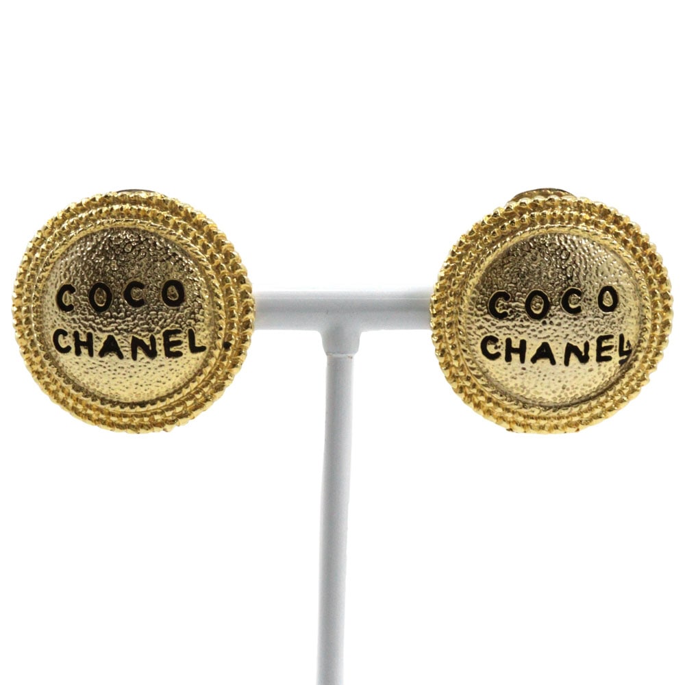 COCO CHANEL ヴィンテージ イヤリング 金メッキ 約18.6g レディース 中古品 A-ランク