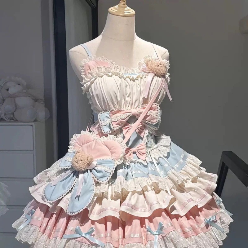 【3日出荷】フレンチ風 初恋甘いロリータ プリンセスケーキワンピース