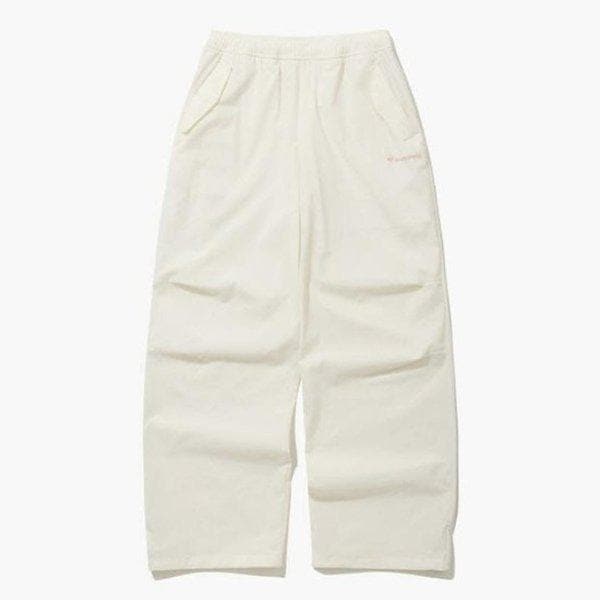 M パンツ UQC QQ122OPT28-CRM ウィメンズ ストレッチ ウーブン ワイド ストレート パンツ / CREAM