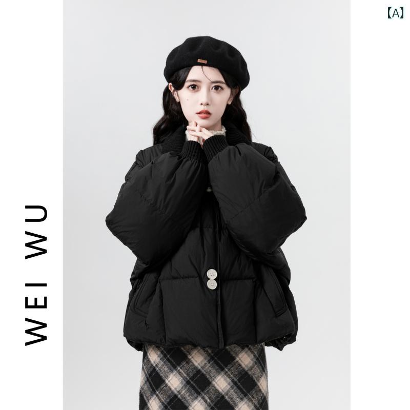 レディース 秋冬 長袖ダウンジャケット アウター モテ服 韓国 かわいい カレッジ ガーリー おしゃれ アップ 暖かい デート イベント レジャー アウトドア 女子会 普段 通勤 通学