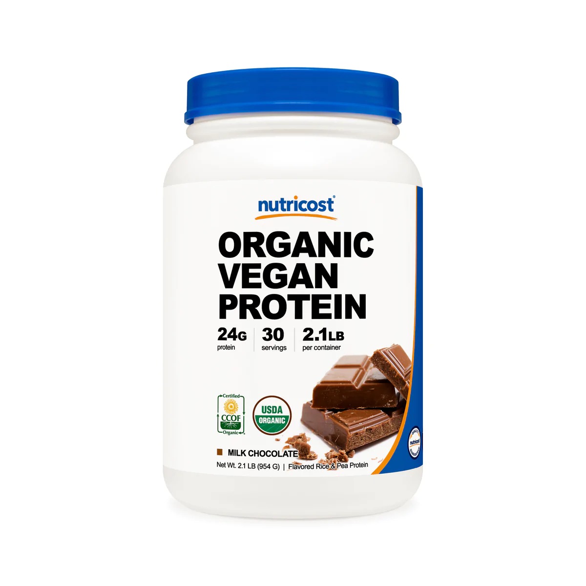 [USA] Nutricost ニュートリコスト Vegan Protein Powder Chocolate (Organic) (2 LB)