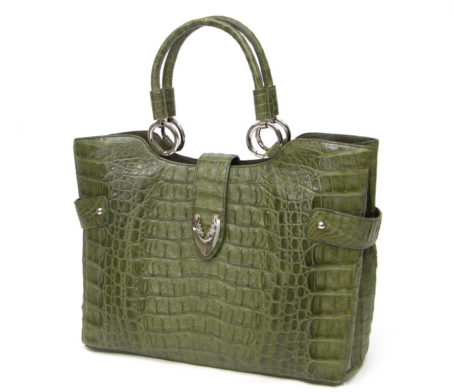 ｸﾛｺﾀﾞｲﾙ ﾄｰﾄﾊﾞｯｸ ｵﾘｰﾌﾞｸﾞﾘｰﾝ 【中古】 (17939)