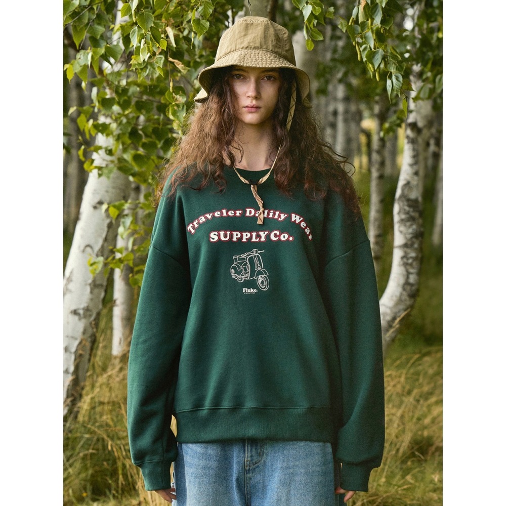 フルークフルークバイクトラベルスウェットシャツ FMT3078 4色 W