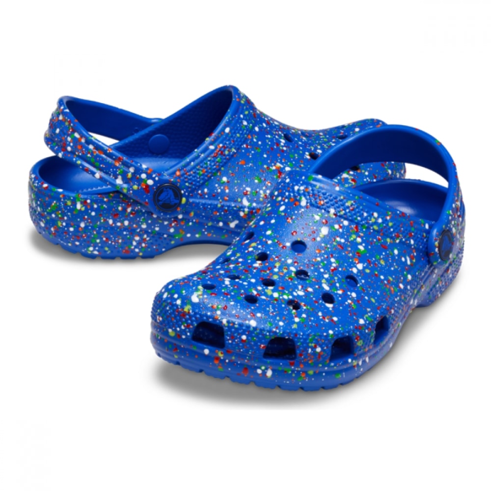 クロックスキッズクラシックプリントスプラッタークロッグキッズ 210349-4KZ クロックスサンダルスリッパ Gibbitz Bl...