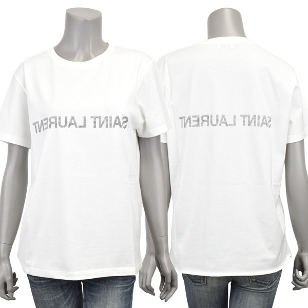 SAINT LAURENT サンローラン REVERSE LOGO T-SHIRT/リバース ロゴ Tシャツ/663278 Y37AW 9744