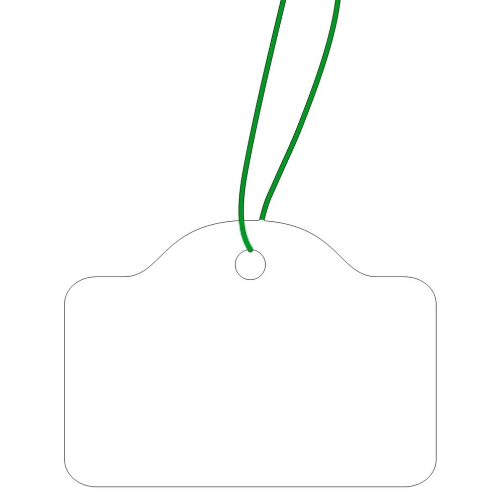 （まとめ買い）ササガワ 糸付き提札（値札） カバン型 小物用 白無地 縦18mmx横25mm 1000枚入 18-500 [x3]