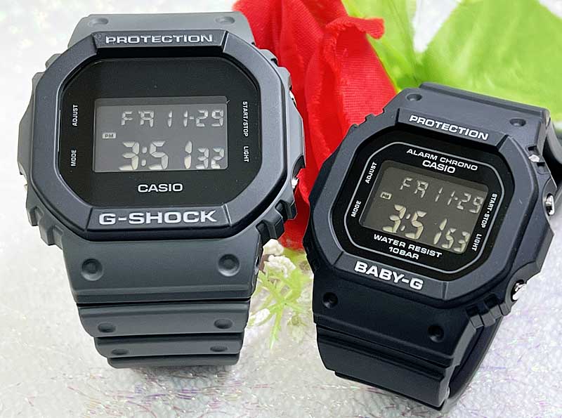 恋人たちのGショック ペアウオッチ G-SHOCK BABY-G ペア腕時計 カシオ 2本セット DW-5610UU-8JF BGD-565U-1JF電池式 アナデジ デジタル 人気 婚