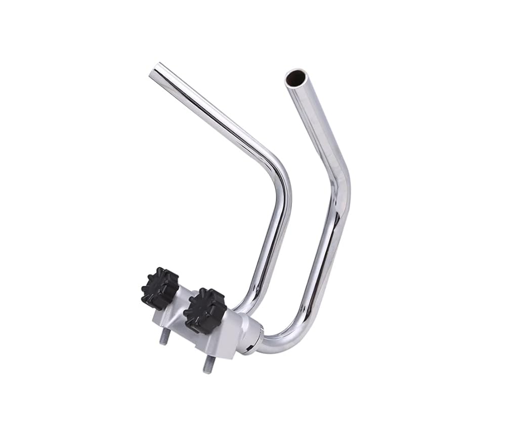 ホンダ用 くるくる ハンドル モンキー MONKEY ゴリラ ダックス DAX シャリー シャリィ 等 汎用品 絞り ショート ハンドル 銀 シルバー