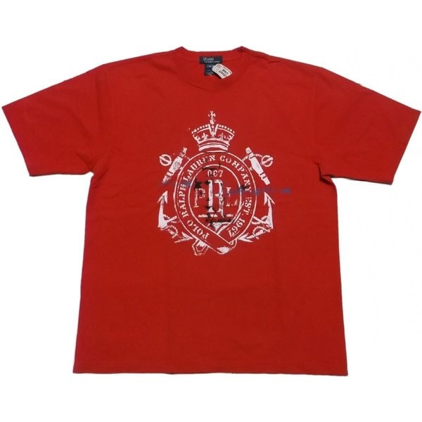 ボーイズサイズ 半袖 プリント Tシャツ レッド boys PR2-433