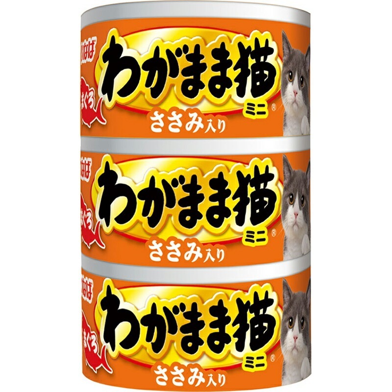 （まとめ買い）いなば わがまま猫まぐろミニ ささみ入り まぐろ 60gx3缶 IM-293 猫用フード [x12]