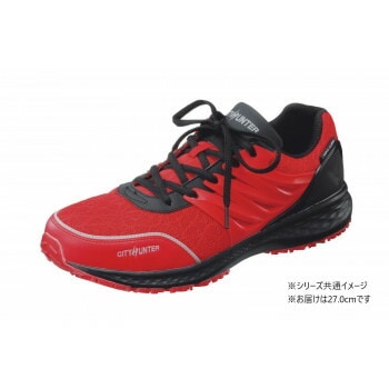 福山ゴム工業　作業靴 CITY HUNTER 200　27.0cm レッド EE70200
