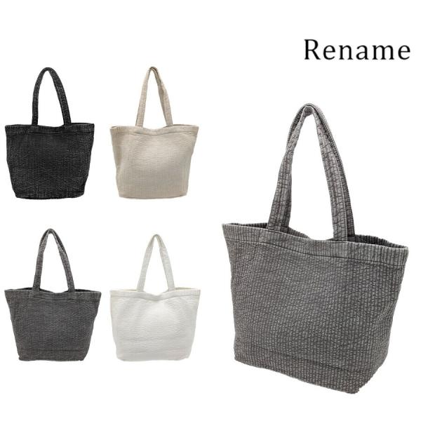 【Rename】 rtc23052 ヌビ トートバッグL 手持ち かばん カバン 鞄 軽量 大容量 普段使い 使いやすい シンプル ユニセックス プレゼント ギフト ブラック