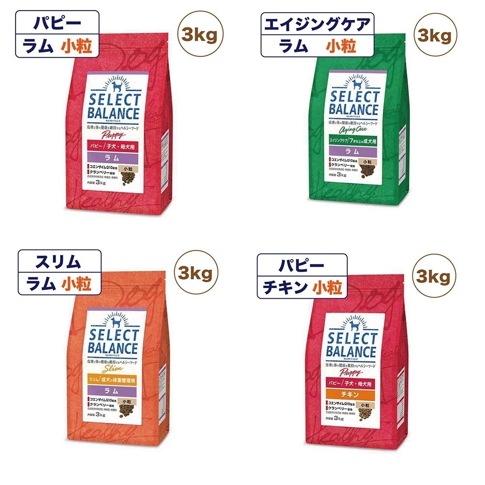 選べる種類 ドッグフード 小粒 3kg 犬 犬用 フード ドライ 子犬用 成犬用 高齢犬用 コエンザイムQ10 アレルギー