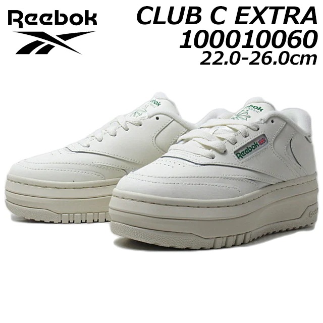 リーボック 100010060 クラブシー エクストラ Club C Extra 厚底スニーカー レディース 靴