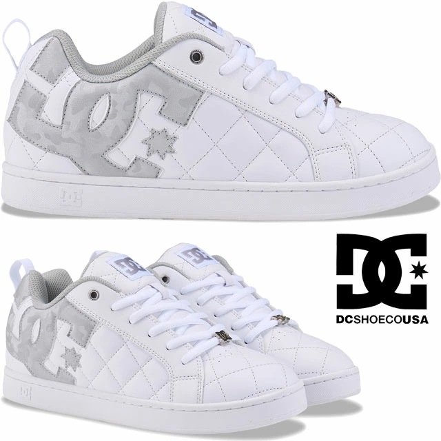 ディーシーシューズ メンズ スニーカー アライアンス SE SN ローカット カジュアルシューズ キルティング DM254305 WSL ホワイト/シルバー 白 DC SHOES カモフラ 靴 送料無