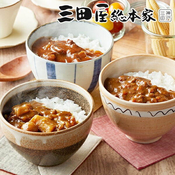 ギフト カレー カレーセット 送料無料 「三田屋総本家」ちょこっと3種詰合せ 4560074『SKT』 詰め合わせ お取り寄せグルメ セット 誕生日 お祝い 内祝い【内祝い ギフトセット】