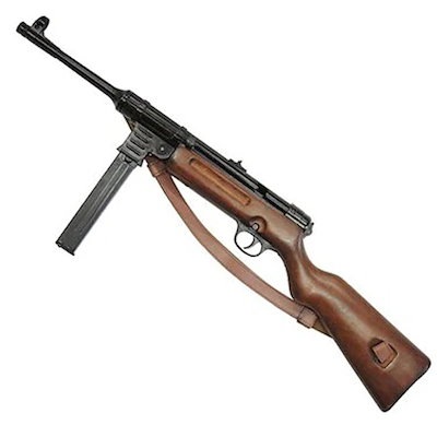 DENIX デニックス 1124/C MP41 サブマシンガン レザーベルト付 86cm レプリカ 銃 モデルガン コスプレ 小物 模造 リアル 短機関銃