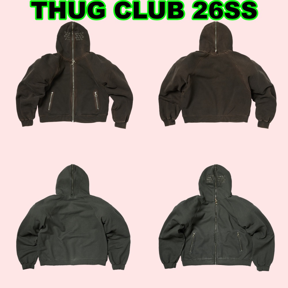 【Thug Club】26SS BULK SHOULDER GLADIATOR ZIP-UP HOODIE