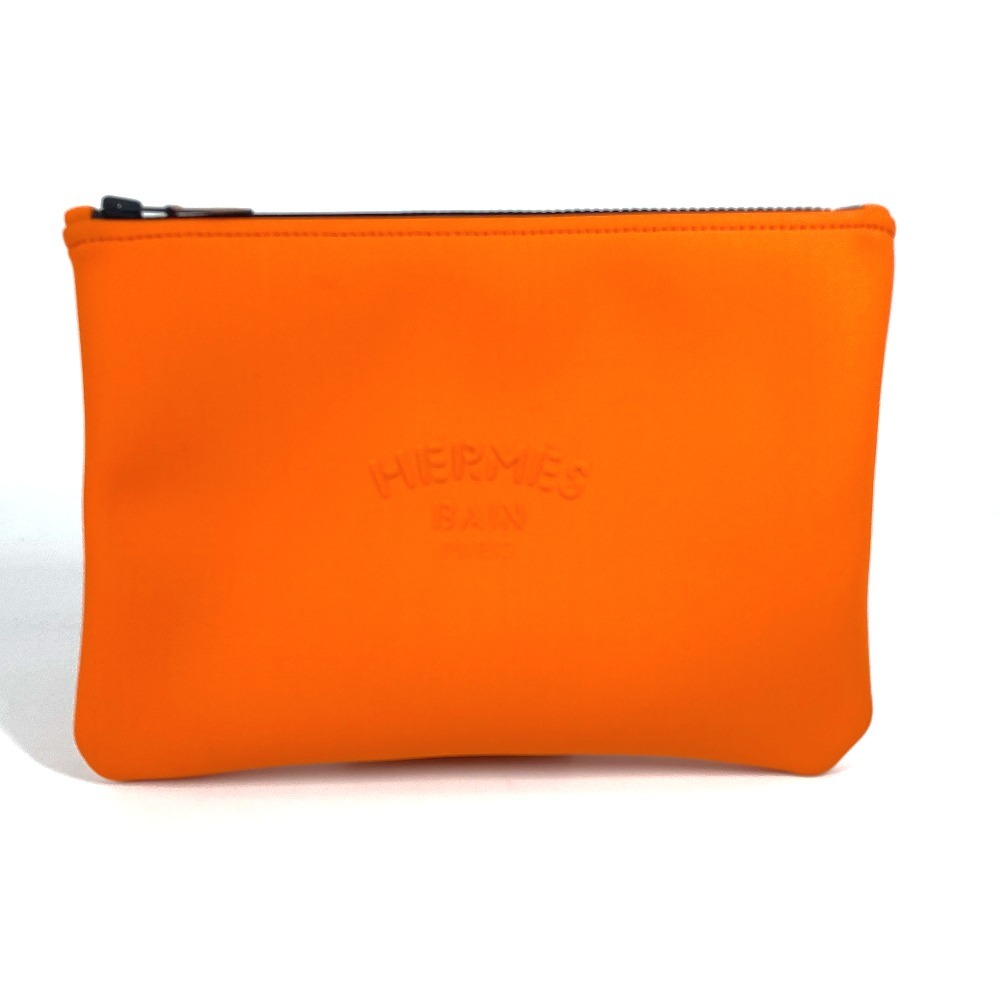 Hermesポーチ ネオバンMM ネオバン クラッチバッグ ポリアミド オレンジ