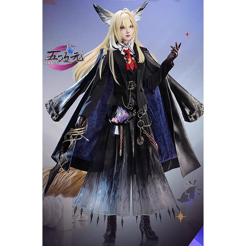 【大人気】三分妄想　アークナイツ (明日方舟) arknights　コスプレ　ヴァルピスフォーリア　衣装　尻尾耳付　ウィッグ　靴　追加可