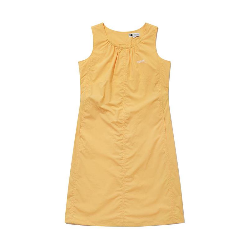 [公式]ラウンド スリーブレストップス ワンピース YELLOW