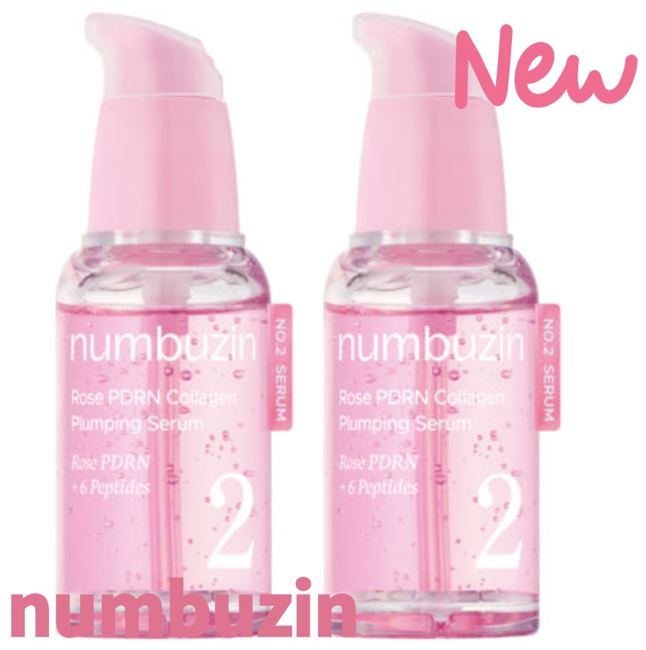 [ 1 + 1 ] NEW 2番 ローズ PDRN コラーゲン ぷるぷる セラム 30ml + 30ml