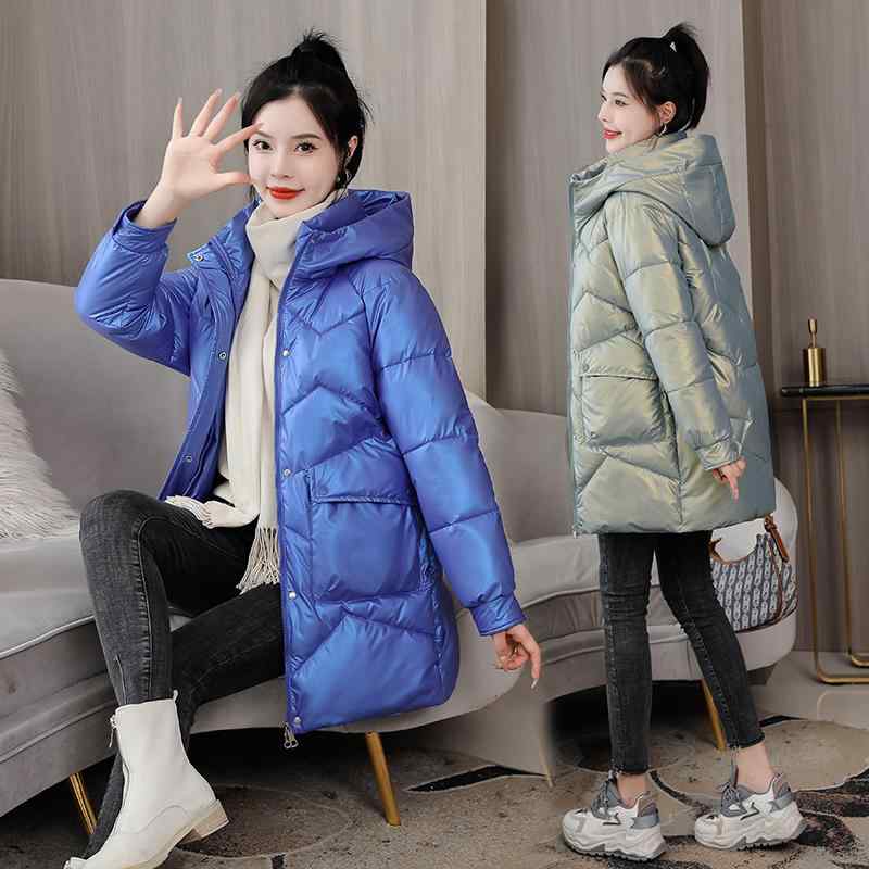 秋服 レディース ファッション オシャレ カワイイ シンプル 大人カワイイ 大きいサイズ 厚手 ダウン 綿 ジャケット ミディアム丈