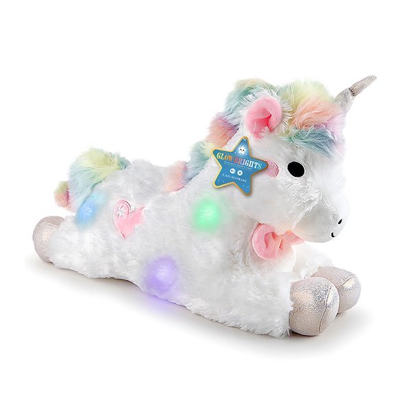 FAOシュワルツ-縫製-LEDサウンドユニコーンぬいぐるみ38cm
