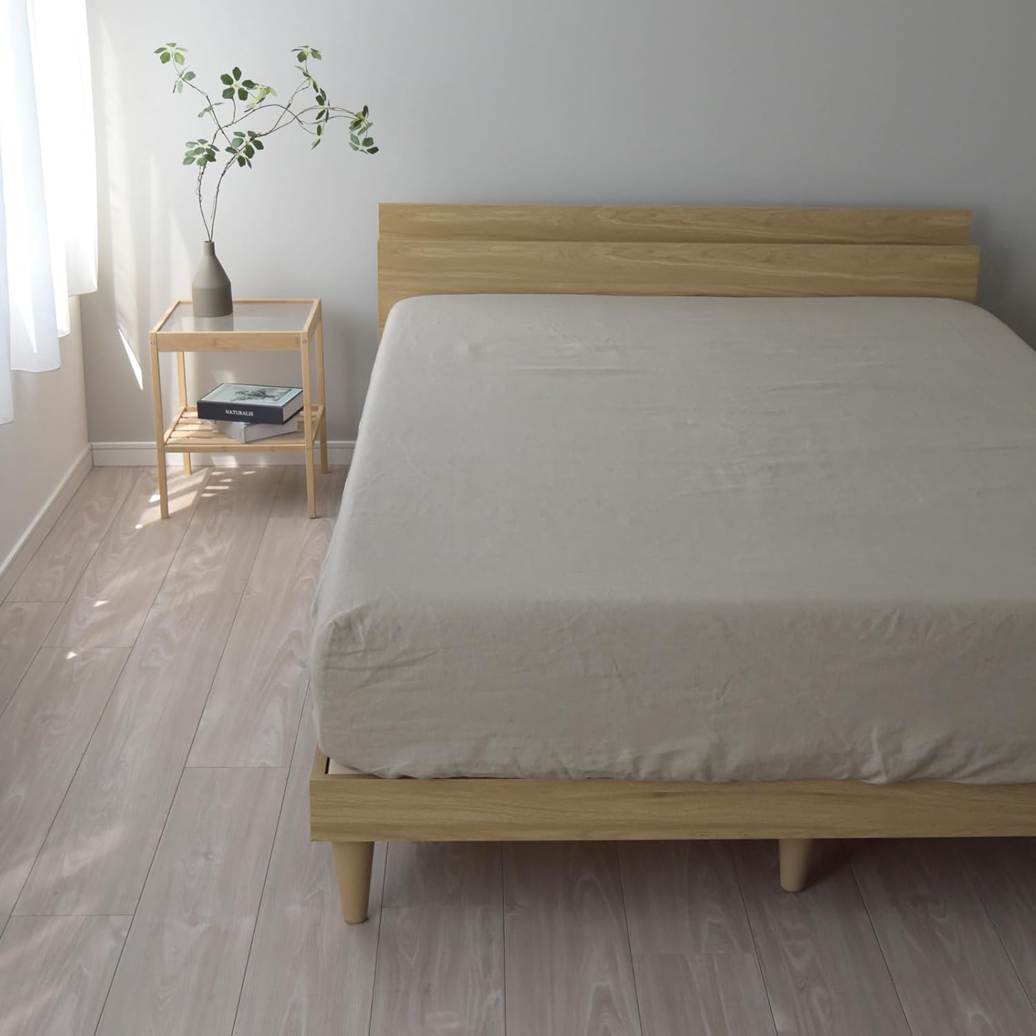 ベッドシーツ 麻 100% 日本製 ベージュ シングルサイズ 100×200×30cm Lino リネン ボックスシーツ おしゃれ 北欧 洗える スリープテイラー リーノ