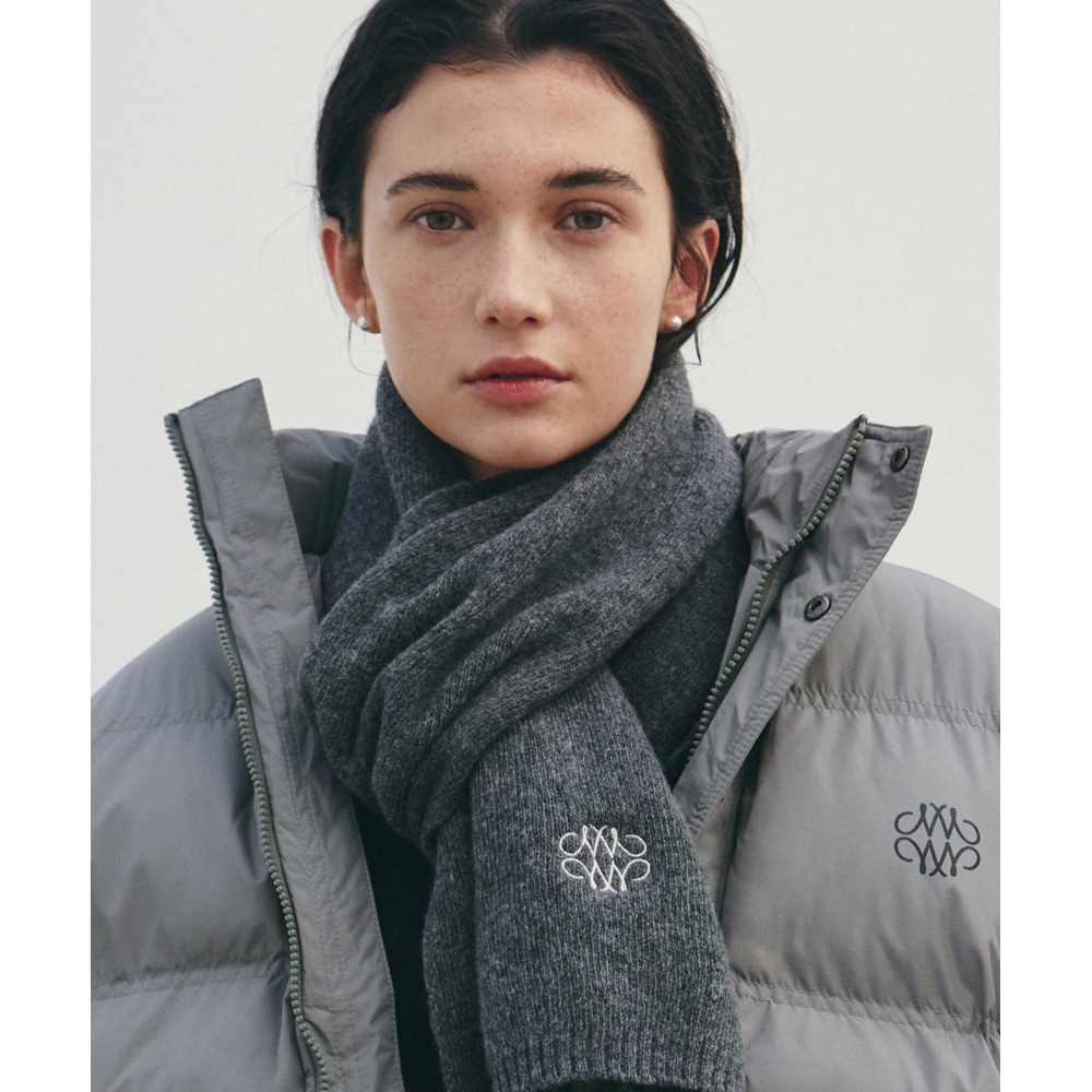 ニック&ニコールニコールプレミアムウールマフラー_チャコール