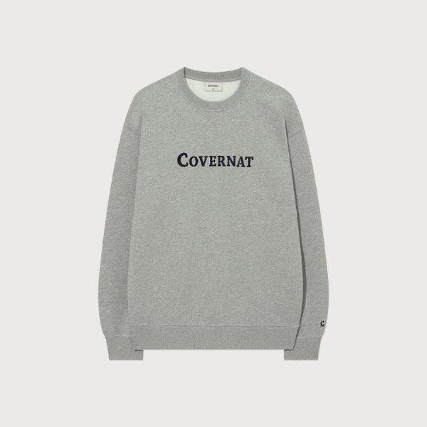 長袖Tシャツ JQS CO2503CR01-MG センターロゴ スウェットシャツ Melange Gray