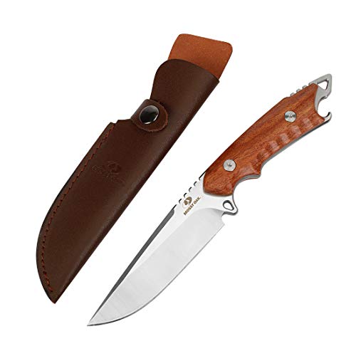 MOSSY OAK ナイフ シースナイフ フルタング構造 天然ウッドハンドル 高耐久 キャンプ サバ