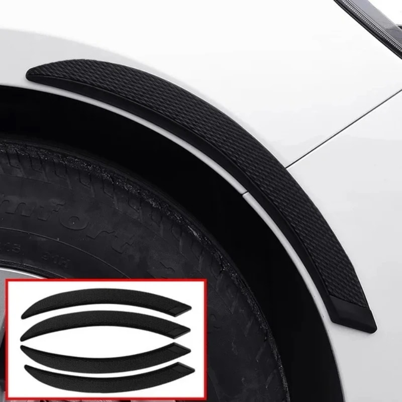 車用タイヤフェンダーサイドカバー ホイールアーチプロテクター 傷防止ゴムステッカー ホイールアイブロー スクラッチガードプレート アクセサリー 輸入品