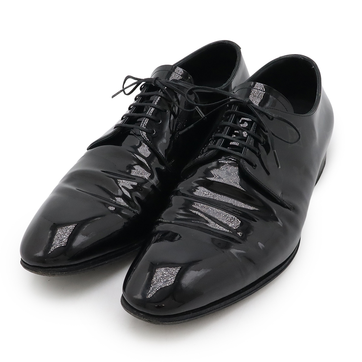 ヴァンドーム ライン ダービー ドレスシューズ ビジネスシューズ レザー エナメル 黒 ブラック #6 1/2 25.5c