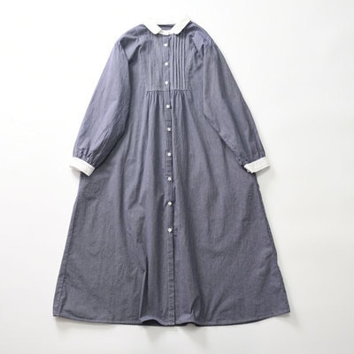 ワンピース シャツ ブラウス ロングスカート シャツワンピース フレアワンピース ワンピドレス ひざ丈 ミモレ丈 袖あり 長袖 Uネック 襟付き Aライン プリーツ 前開き 綿 麻 薄手 お得