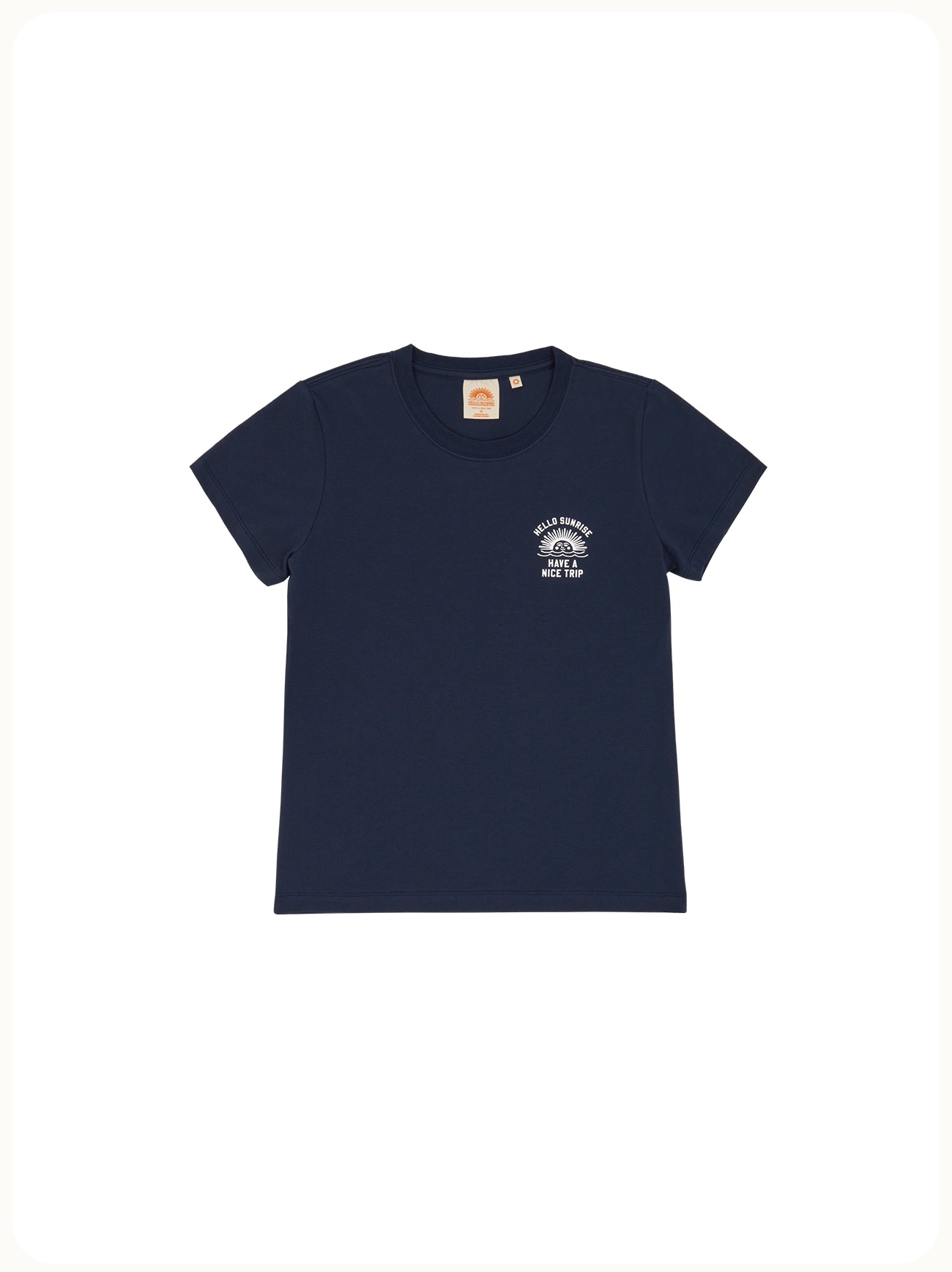 HELLO SUNRISE Shorts Sleeve Tee(W) Navy