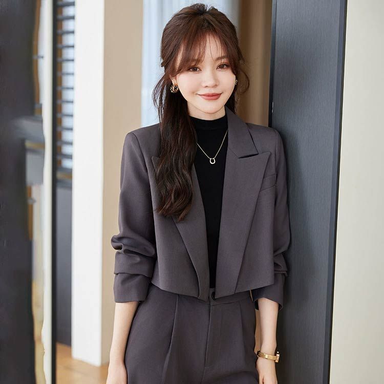 30代 ビジネス 入園式 入学式 セレモニースーツ 母親 20代 ショートジャケット 黒 灰 卒業式 フォーマルスーツ 無地 きれいめ 通勤 卒業式 おしゃれ パンツスーツ ママ パンツ パンツ 大き 6,125円