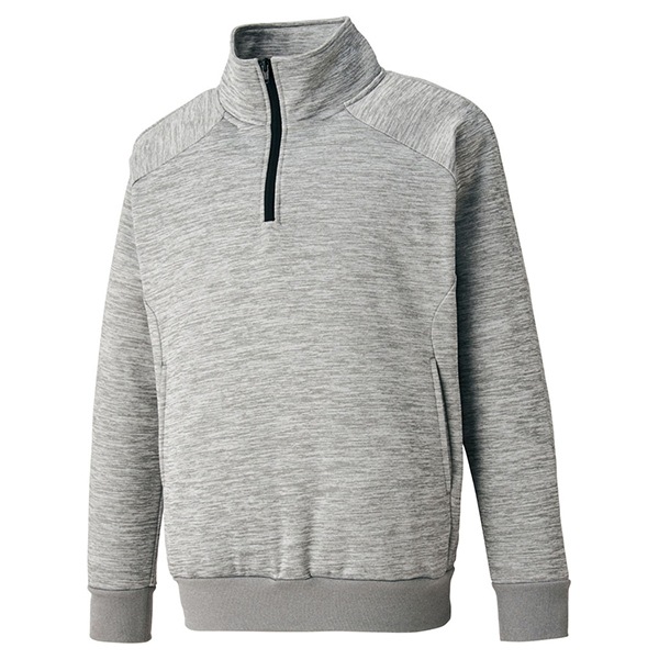 ゼット 野球ウエア HEAT-Z 裏起毛スタンドハーフジップジャケット グレー O BOS315 1500