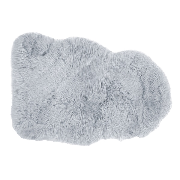 240619329 天然 ムートン 1匹 ラグ M-511-F GY グレー 約6090cm メーカー直送