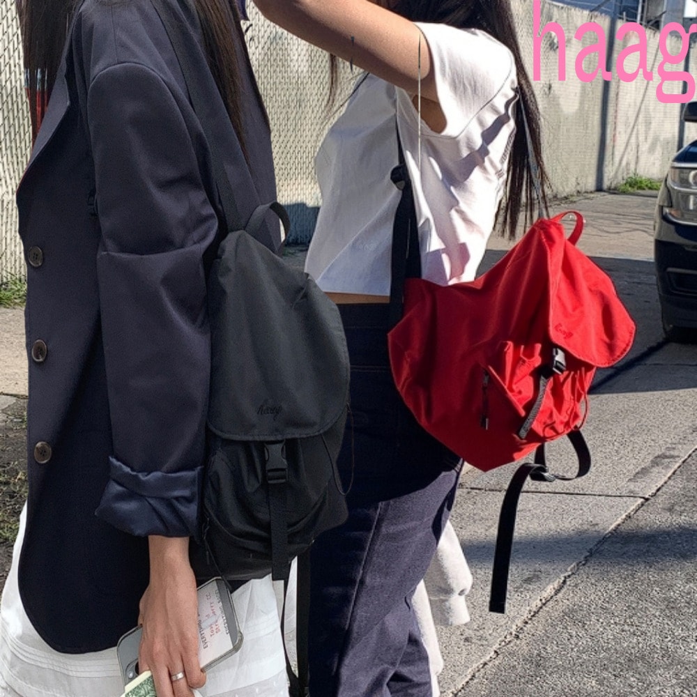 【haag】a popo backpack リュックサック ★韓国人気★追跡可能 Haag> a popo backpack / black | cai