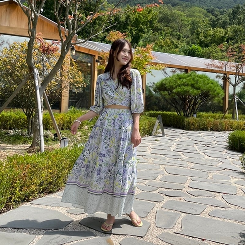 ラベンダーフラワー ツーピース