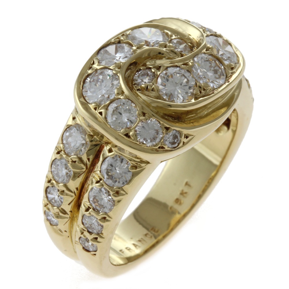 ヴァンクリーフ＆アーペル リング 指輪 12.5号 18金 K18イエローゴールド ダイヤモンド Van Cleef & Arpels 中古 美品