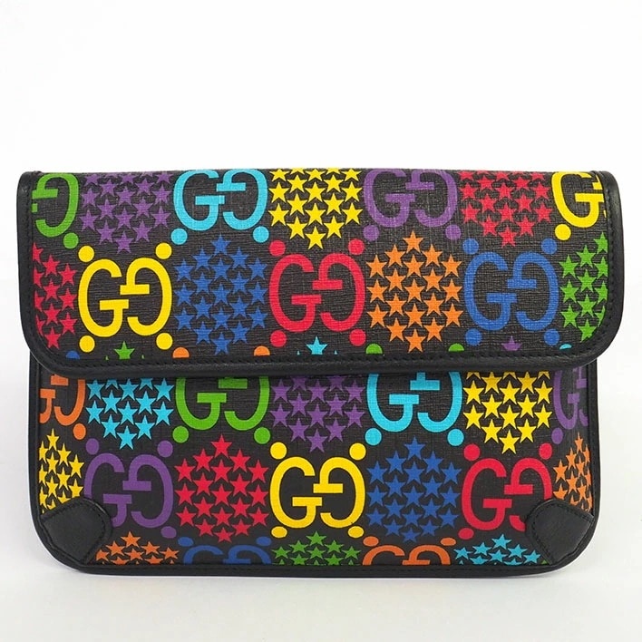 【美品】グッチ GGスプリーム ベルトバッグ GGサイケデリック メンズ 【ショルダーバッグ】