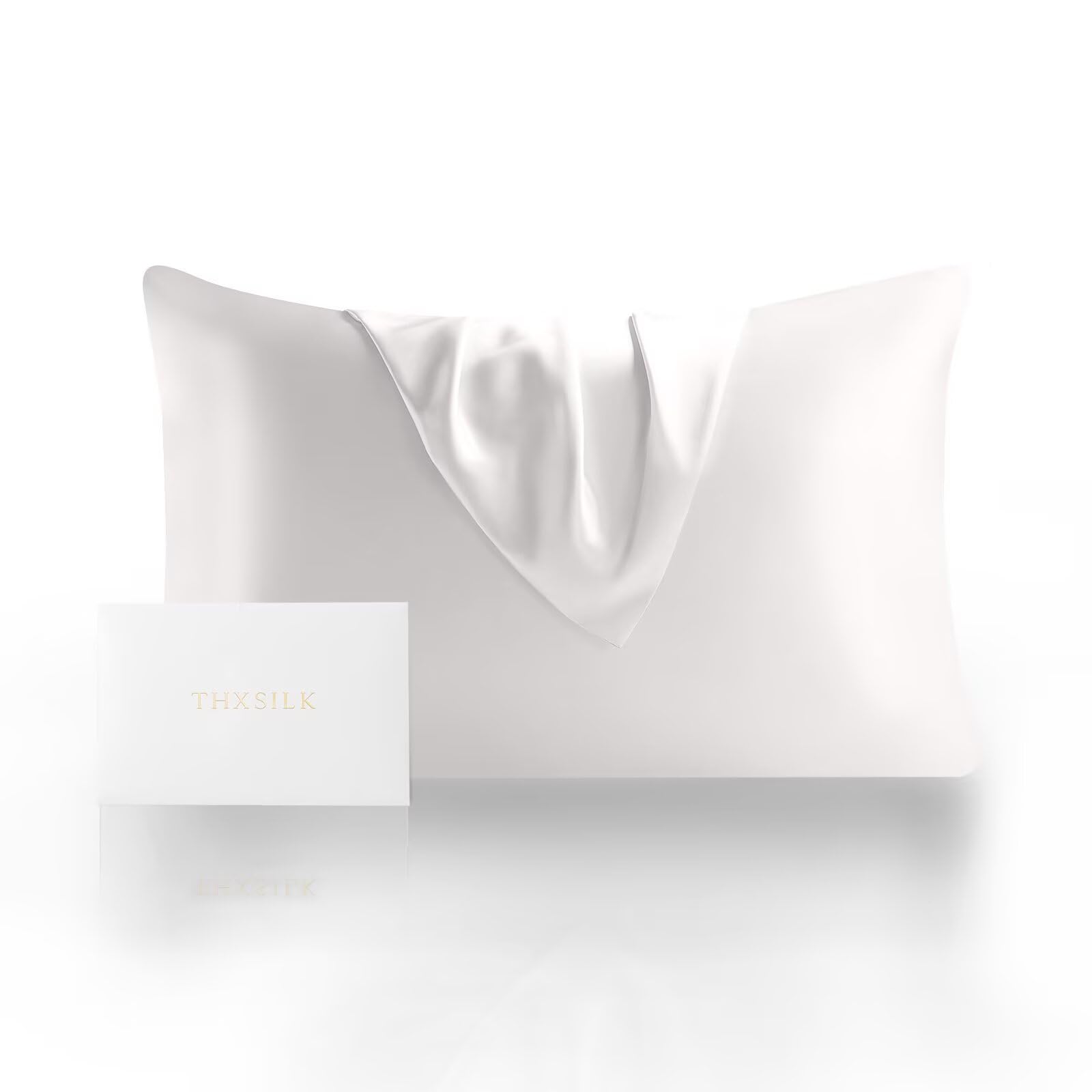 [THXSILK] シルク 枕カバー 封筒式 100%シルク 両面 最高グレード6A OEKO認証済 洗える 良い通気性 静電気防止 防ダニ・抗菌 睡眠サポート 寝癖軽減 美髪・美肌 プレゼント 四季