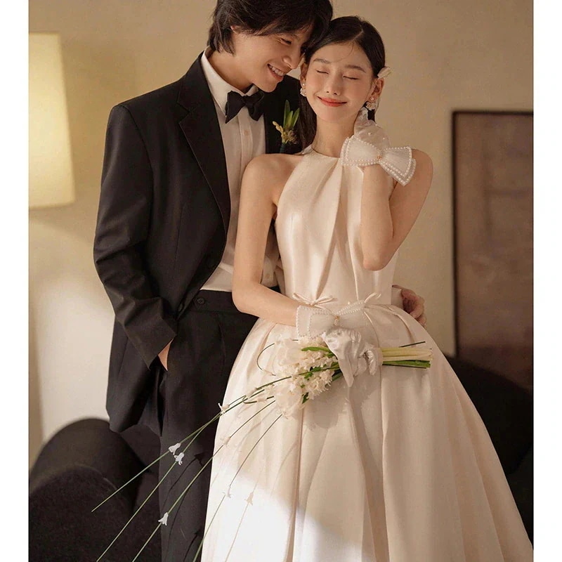 サイズオーダーメイド可能 ウェディング パーティードレス 白 4 ウェディングドレス 前撮り 結婚式 二次会 演奏会 成人式 お呼ばれ 花嫁 【L.O.V.E】 ロングドレス ワンピース